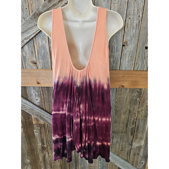 Free People Sebastian tie dye top size S small pink ombre tank summer boho EUC ^ - Picture 3 of 9